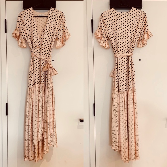 Privacy Please Dresses & Skirts - 💖NWOT Gorgeous Privacy Please Solano Maxi Dress Polkadot Print XS Sash Lined💖